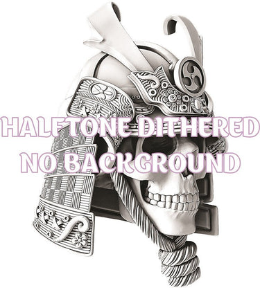 SAMURAI SKULL 3d illusion & laser - ready file 3DWave.us